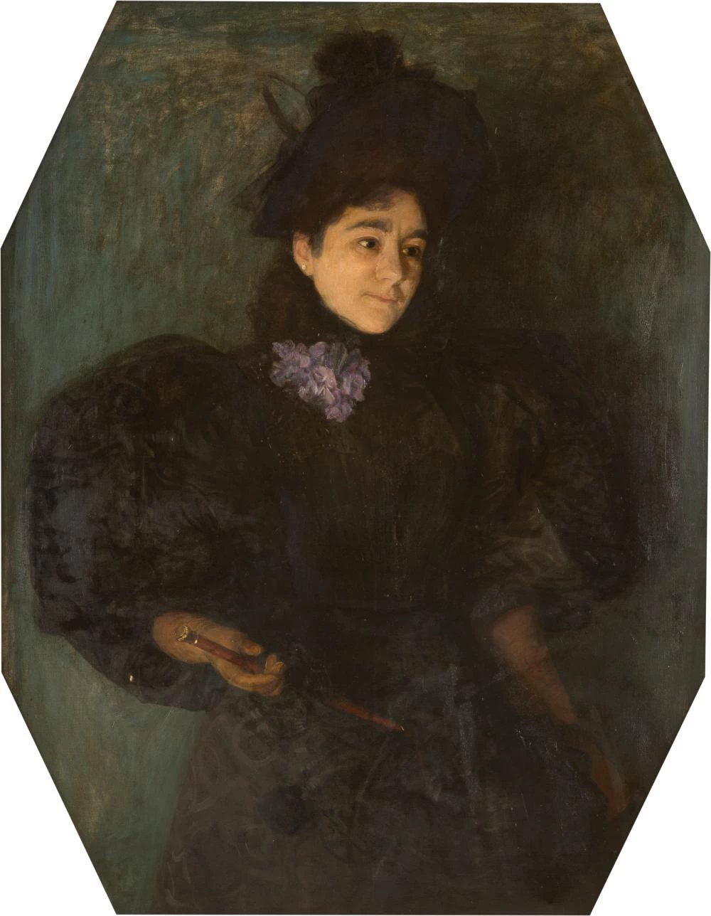 Leopold von Kalckreuth-59-Ritratto di una signora in nero